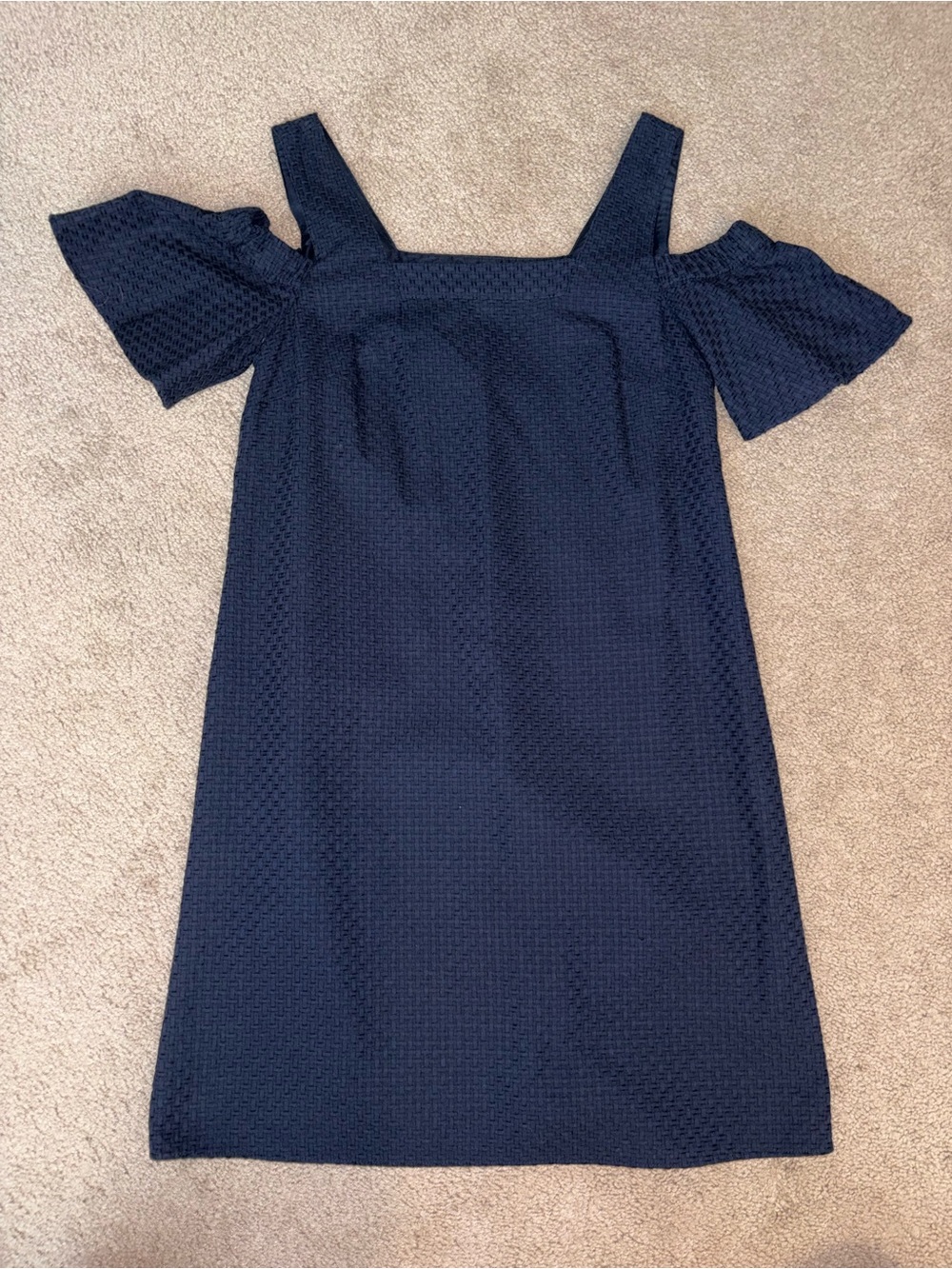 J. Crew Navy One-Shoulder Shift Dress